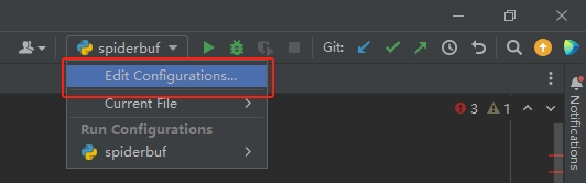 Edit Configurations